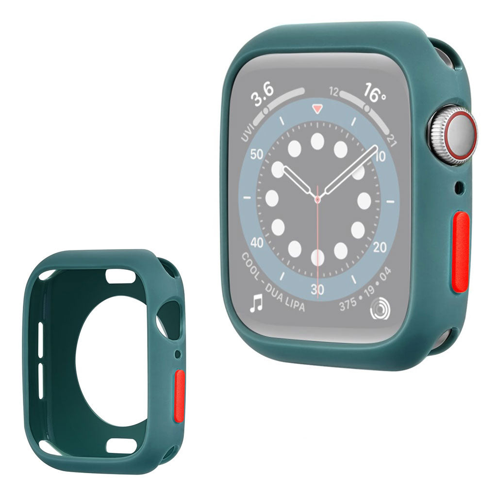 Apple Watch Series 3 / 2 / 1 38mm Süßigkeitsfarbe Silikon Rahmen - Grün / Rot