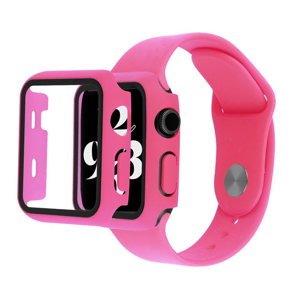 Apple Watch Series 6 / 5 40mm Hülle mit Gehärtetes Glas + Uhrenarmband - Rose