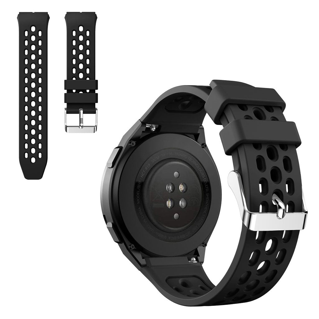 Huawei Watch GT 2e Doppelton Silikon Uhrenarmband - Schwarz