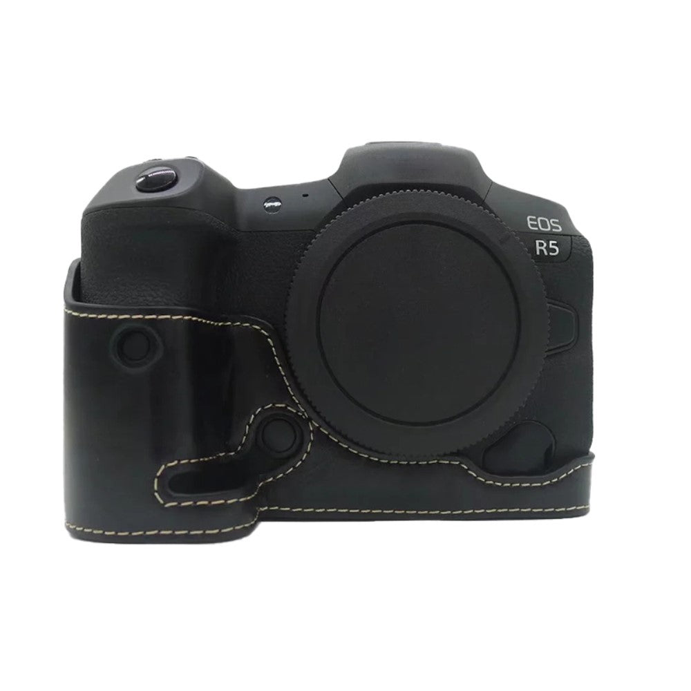 Leder R6 Canon EOS R5 / R6 Leder-Halbschale - Schwarz – Lux-Case