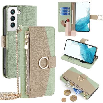 Samsung Galaxy S22 Veganes Leder Portemonnaie-Etui - Grün
