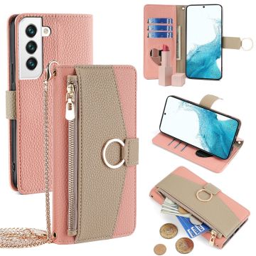 Samsung Galaxy S22 Veganes Leder Portemonnaie-Etui - Rosa