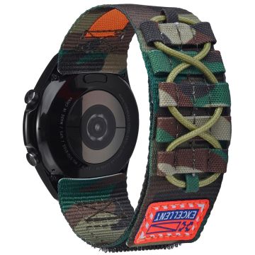 KALEBOL Huawei Watch GT 3 Pro 43mm / GT 3 42mm Armband 20mm Loop Fastener Nylon Wrist Strap - Camouflage