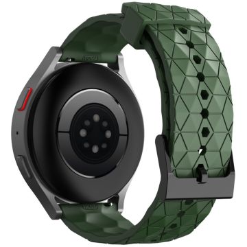 KALEBOL Huawei Watch GT 3 42mm / GT 3 Pro 43mm Uhrenarmband 20mm Silikonband Fußballmuster - Armeegrün