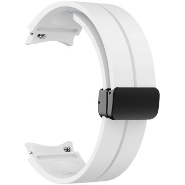 KALEBOL Samsung Galaxy Watch 20mm Silikon-Armband Magnetische Schnalle - Weiß