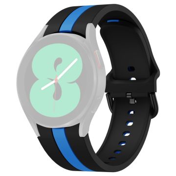 KALEBOL Samsung Galaxy Watch 20mm Armband Dual Color Silikonband - Schwarz + Blau