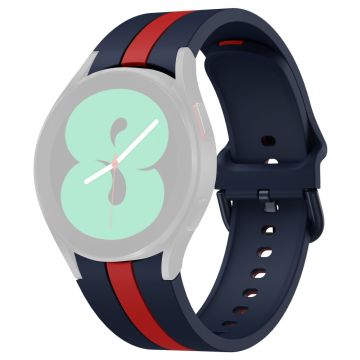 KALEBOL Samsung Galaxy Watch 20mm Armband Dual Color Silikonband - Blau + Rot