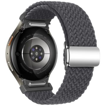 Samsung Galaxy Watch 20mm geflochtenes Uhrenarmband Magnetarmband - Space Grau