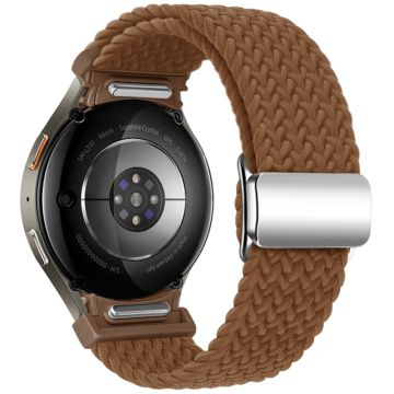 Samsung Galaxy Watch 20mm geflochtenes Uhrenarmband Magnetarmband - Braun