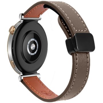 Samsung Galaxy Watch 22mm Magnetschließe Slim Mikrofaser-Lederarmband - Karamellbraun