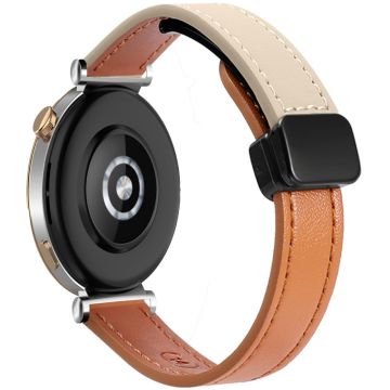 Samsung Galaxy Watch 20mm Magnetschließe Slim Microfaser Lederarmband - Orange+Apricot