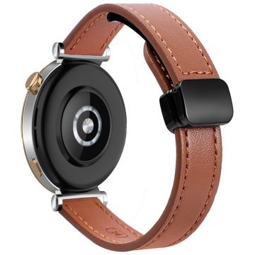 Samsung Galaxy Watch 20mm Magnetschließe Slim Mikrofaser-Lederarmband - Mokkabraun