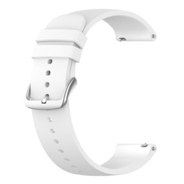 KALEBOL 20mm Silicone Strap for Huawei Watch GT 3 42mm / GT 3 Pro 43mm Round End Watch Band - White