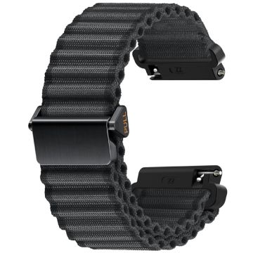 Huawei Watch GT 3 42mm / GT 3 Pro 43mm Watch Strap 20mm Wave Design Nylon Wrist Band - Dark Grey