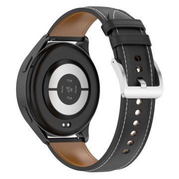 20mm Uhrenarmband Huami Amazfit Active / GTR Mini / Bip 3 / Bip 3 Pro Echtes Rindslederarmband mit Schnellverschluss - Schwarz