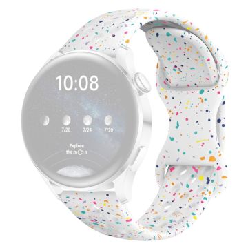 Samsung Galaxy Watch / Huawei Watch / Garmin / Amazfit 20mm Replacement Band Silicone Butterfly Clasp Strap Butterfly Clasp Design - White