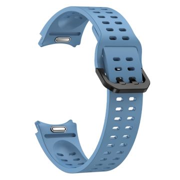 Samsung Galaxy Watch7 / Watch6 / Watch 5 44mm 40mm Silicone Watch Band Double Hole Button Strap - Blue