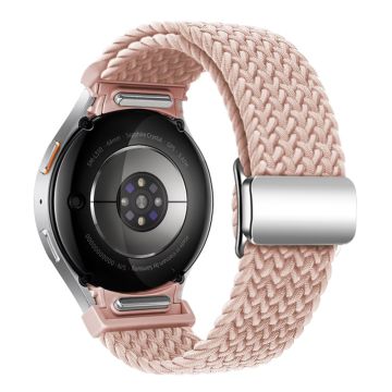 KALEBOL Magnetic Watch Strap Samsung Galaxy Watch FE 40mm / Watch7 / 6 / 6 Classic / 5 / 5 Active / 5 Pro / 4 / 4 Classic / 4 Active Braided Band - Pink