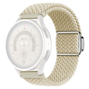 KALEBOL 22mm Magnetisches Uhrenarmband Samsung Galaxy Watch3 45mm / Huawei Watch GT 5 46mm / GT 5 Pro 46mm Nylonband - Starlight