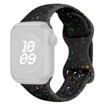 KALEBOL 20mm Silicone Strap Samsung Galaxy Watch6 / 5 Pro / 5 / GarminActive 5 Butterfly Clasp Watch Band - Black