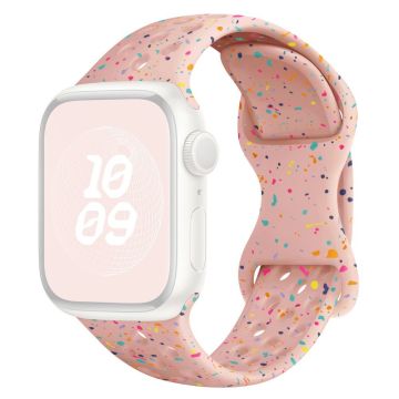 KALEBOL 20mm Silicone Strap Samsung Galaxy Watch6 / 5 Pro / 5 / GarminActive 5 Butterfly Clasp Watch Band - Pink