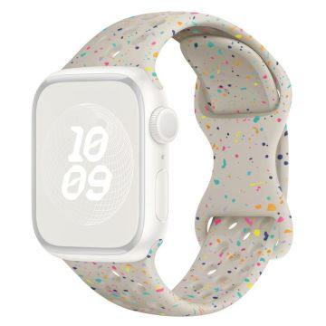 KALEBOL 20mm Silicone Strap Samsung Galaxy Watch6 / 5 Pro / 5 / GarminActive 5 Butterfly Clasp Watch Band - Starlight