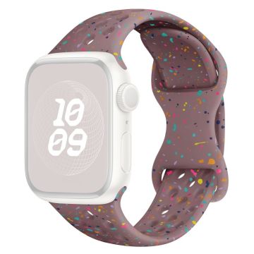 KALEBOL 20mm Silicone Strap Samsung Galaxy Watch6 / 5 Pro / 5 / GarminActive 5 Butterfly Clasp Watch Band - Smoky Purple