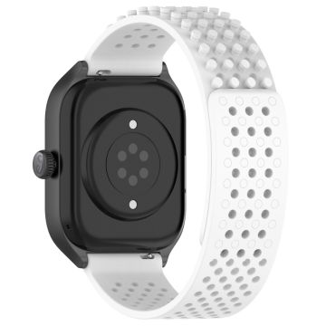 KALEBOL 20mm Silicone Strap Samsung Galaxy Watch6 Classic 47mm / 43mm / Huawei Watch GT 3 Pro 43mm Flat Push Type Watch Band - White