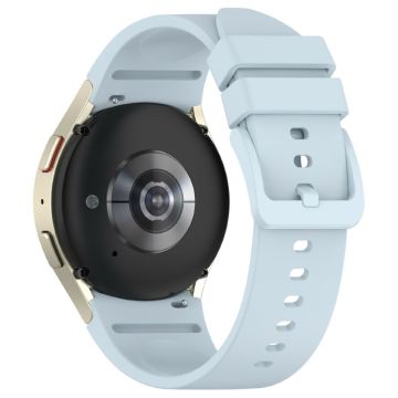 KALEBOL Silicone Watch Strap Samsung Galaxy Watch7 / Watch FE 40mm / Watch6 / Watch 5 Wrist Band with Color Matched Buckle - Baby Blue