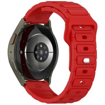 KALEBOL 20mm Silicone Watch Strap Samsung Galaxy Watch6 Classic 47mm / 43mm / Huawei Watch GT 3 Pro 43mm I-Shaped Watch Band - Red
