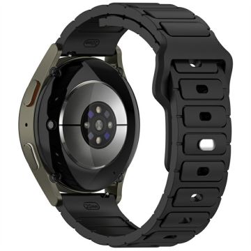 KALEBOL 22mm Silikon Uhrenarmband Samsung Galaxy Watch3 45mm / Huawei Watch GT 5 46mm / GT 5 Pro 46mm I-Shaped Band - Schwarz