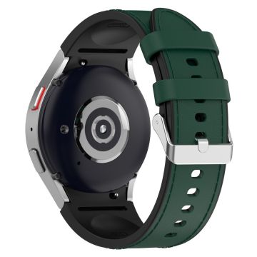 Silikon PU Lederarmband für Samsung Galaxy Watch - Olivgrün