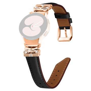 Samsung Galaxy Watch6 44mm / Watch6 Classic 43mm / 47mm Uhrenarmband Rose Gold Schnalle Butterfly Connector Band - Schwarz