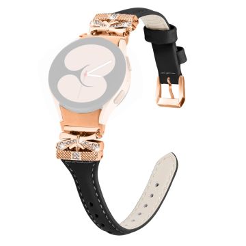 Rose Gold Schnallenarmband Samsung Galaxy Watch6 40mm / 44mm / Watch6 Classic 43mm / 47mm Uhrenarmband - Schwarz