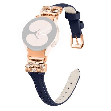 Rose Gold Buckle Strap Samsung Galaxy Watch6 40mm / 44mm / Watch6 Classic 43mm / 47mm Uhrenarmband - Dunkelblau