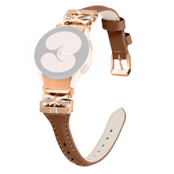 Rose Gold Buckle Strap Samsung Galaxy Watch6 40mm / 44mm / Watch6 Classic 43mm / 47mm Uhrenarmband - Braun