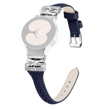 Silbernes Schnallenarmband Samsung Galaxy Watch6 44mm / Watch6 Classic 43mm / 47mm Uhrenarmband - Dunkelblau