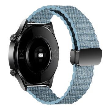 Samsung Galaxy Watch6 / Garmin Venu Sq 2 Lederarmband 20mm Magnetarmband - Denim Blau