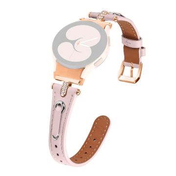 Samsung Galaxy Watch6 Uhrenarmband Echtes Rindslederarmband - Pink