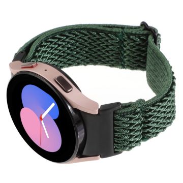 Samsung Galaxy Watch6 / Watch6 Classic / Watch 5 Wave Shape armband Braided Wrist Band - Army Green