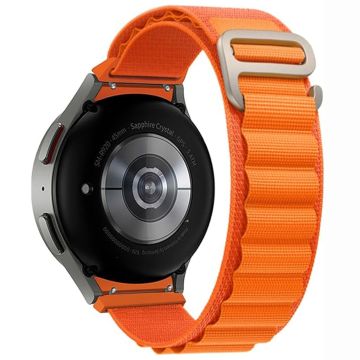 KALEBOL KLB-GSNL-001 Samsung Galaxy Watch6 / Watch6 Classic / Watch 5 Nylon Uhrenarmband Verstellbares Band - Orange