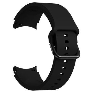 KALEBOL Samsung Galaxy Watch4 / Watch 5 / Watch6 Silikon Uhrenarmbänder Wasserdichtes Softband - Schwarz
