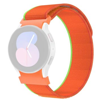 KALEBOL KLB-YJNLHH-001 Samsung Galaxy Watch4 / Watch 5 / Watch6 Nylonband Loop-Armband - Orange+Grün