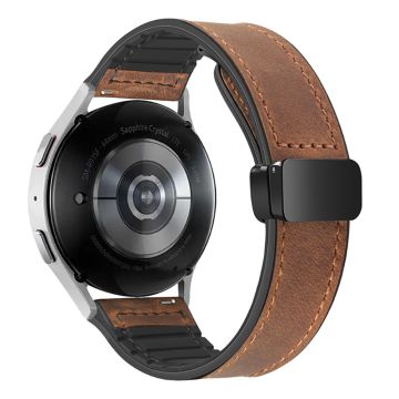 Samsung Gear Sport / Huawei Watch GT 3 42mm Magnetisches Echtes Rindsleder Uhrenarmband, 20mm - Braun