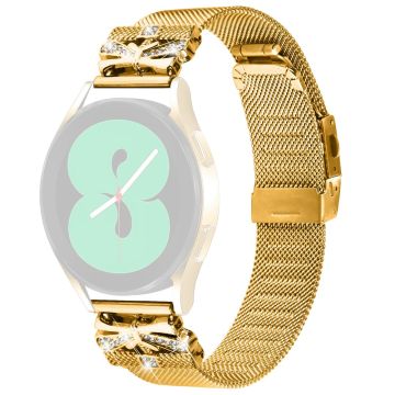 LG Watch Sport Butterfly Design Milanese Band 20mm Edelstahl Ersatz Uhrenarmband - Gold