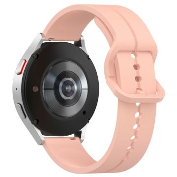 Samsung Galaxy Watch6 Classic 43mm / 47mm Silikon Uhrenarmband 20mm Verstellbares Armband - Hellrosa