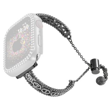 Garmin / Samsung / LG / Huawei / Huami 20mm Universal Strass Kupfer Uhrenarmband - Schwarz