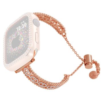 Garmin / Samsung / LG / Huawei / Huami 20mm Universal Strass Kupfer Uhrenarmband - Roségold