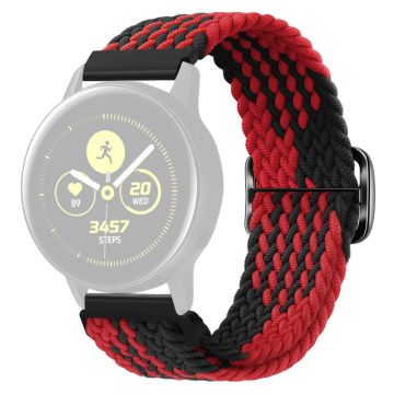 KALEBOL KLB-BZNL-001 Samsung Galaxy Watch6 Classic 43mm / 47mm Watch Bnad 20mm Nylon Ersatzarmband - Schwarz + Rot