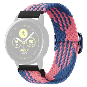 KALEBOL KLB-BZNL-001 Samsung Galaxy Watch6 Classic 43mm / 47mm Watch Bnad 20mm Nylon Ersatzarmband - Blau + Rosa